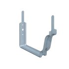 Crochets moulurés emboutis sans raidisseur, acier galvanisé  Développé : 333 mm teinté prePATINA clair