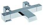 bain douche quadri thermostatique + colonnettes carrees 9 cm