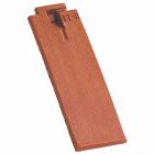 Demi tuile de finition à recouvrement terre cuite - Arboise rectangulaire Rouge - long. 32 cm x larg. 10 cm