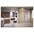 Paroi de douche KUADRA H extensible verre trempe transparent chrome - larg. 0,37-0,40m