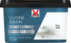 Peinture multi-supports monocouche Cuisine & Bain Resist'Extreme satin blanc - pot de 2L