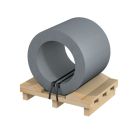 Bobine zinc RHEINZINK GRANUM skygrey filme ep 0.65 Largeur 500mm 1.000 kg id 508 mandrin axe horizontal bonne face ext.