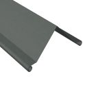 Faitage simple a ourlets, developpe 333mm Longueur 2m epaisseur 0.65mm - zinc RHEINZINK GRANUM basalte