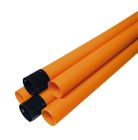 Drain peripherique en PVC souple orange DELTA-OPTI-DRAIN - long. 2,5 m x diam. 100 mm