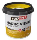 Masticage de vitre et petit rebouchage souple sur bois MASTIC VITRIER marron - Pot de 1 kg