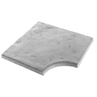 Angle droit en pierre reconstituee CASTELLANE Ardeche - long. 49cm x larg. 49cm x ep. 3,3cm