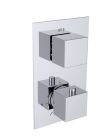 MITIGEUR THERMOSTATIQUE ENCASTRE 2 VOIES CHROME MANETTE CARREE