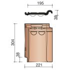 Tuile chatiere terre cuite TEMPETE 44 nouveau modele Lustre