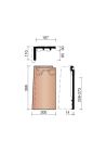 Tuile a rabat gauche terre cuite Vauban 2 Droite Grese Bourg - long. 36,6 cm x larg. 20 cm