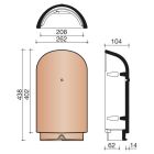 About d'aretier demi-rond terre cuite ACTUA SELTZ n°2 Ardoise - long. 43,8 cm x larg. 26,2 cm