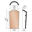 About d'aretier tige de botte terre cuite ACTUA Ardoise - long. 44 cm x larg. 22,6 cm