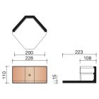 About de faitiere ventilee angulaire fin de pose ACTUA terre cuite Grese bourgogne - long. 11 cm x larg. 22,8 cm