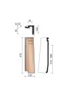 Demi-tuile a rabat droit terre cuite ACTUA Brun - long. 47,2 cm x larg. 13 cm