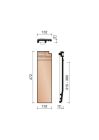Demi-tuile de bord gauche sans emboitement terre cuite ACTUA Ardoise - long. 47,2 cm x larg. 13,2 cm