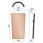 Faitiere-aretier tige de botte terre cuite ACTUA Nuage - long. 44,2 cm x larg. 24,2 cm