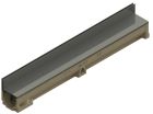 Caniveau en beton polymere avec couverture a fente en acier inoxydable 304L haut. 65mm ACO SELF 100 - long. 1m x larg. 100mm x haut. 95mm - classe A15