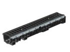 Caniveau en polyethylene avec grille passerelle fonte - fente 20mm ACO XTRALINE S 100 - long. 1m x larg. 100mm x haut. 100mm - classe C250