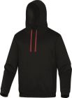 SWEAT MOLLETON POLYESTER/COTON NOIR ROUGE TAILLE L