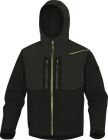 VESTE 'SOFTSHELL' POLYESTER / ELASTHANNE 3 COUCHES LAMINEES NOIR JAUNE TAILLE S