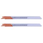 Lame de scie sabre bi-metal bois et plastique SCID - Longueur 230 mm - Vendu par 2