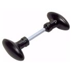 BOUTON DOUBLE OVOIDE NOIR 7X90