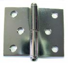 Paumelle nœud roule fer nickele Strauss Vonderweidt - Gauche - Hauteur 50 mm - Largeur 40 mm - Vendu par 2