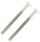 Visserie pour poignee de porte DT 2000 - Acier blanc - 2 vis relieuses + 2 douilles