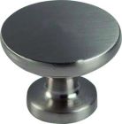 Bouton plat nickel satine Shepherd - Diametre 30 mm - Vendu par 1