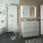 Meuble FUSSION LINE 1000 3 tiroirs BLANC BRILLANT 997 x 868 x 450 mm