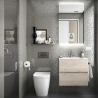 Meuble FUSSION LINE 600 2 tiroirs CHENE NATUREL 598 x 540 x 450 mm