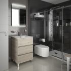 Meuble FUSSION LINE 600 3 tiroirs CHENE NATUREL 598 x 868 x 450 mm