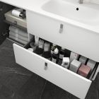 Meuble UNIIQ 1200 gauche BLANC MAT 1194 x 540 x 450 mm