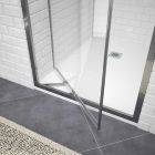 Paroi de douche HABITAT 1P et un volet pivotant Paillettes Transparentes 760 - 0,8 x haut. 1,95 m