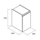 Coquette suspendue MAM 300 MACCHIATO 1 porte droite et fermeture amortie 300 x 5