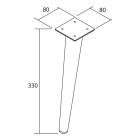 Jeu 2 pieds DANNA PIN Hauteur 330 mm