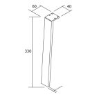 Jeu 2 pieds KLIM BLANC Hauteur 330 mm