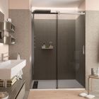 Paroi de douche HELSINKI 1P et 1F Paillettes Fume 1,4 - 10,6 x haut. 1,95 m