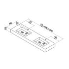 Plan de toilette COMPAKT 46 de 1601 a 1800 mm. avec deux vasques integrees CHENE