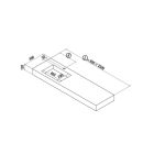 Plan de toilette COMPAKT 46 de 801 a 1000 mm. avec vasque integree GRIS PIERRE