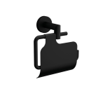 Porte-rouleau avec couvercle LISSY BLACK 140 x 149 x 70 mm