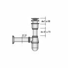 Siphon avec bonde clicker LAITON CHROME