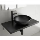 Vasque a poser LOKUM en porcelaine noire mat Ø 380 x 140 mm