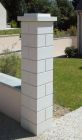 Element De Pilier Lisse 32,5 X 32,5 X 16,7 Blanc Casse