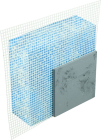 Treillis de façade en fibre de verre - maille 4mm x 4mm - long. 50m x larg. 1m