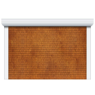 Porte de garage enroulable a coffre pan coupe en aluminium Vincennes Chene dore - larg. 2,4m x haut. 2,15m