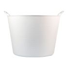 Seau flexible 42 litres anse renforcee plastique certifie pour usage alimentaire blanc / BKT42WP