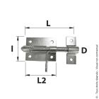 VERROU BOX A VISSER + GACHE Ø8mm ZINGUE BLANC