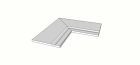 Carrelage en Gres cerame Otto Ivoire Accessori per piscina e giardino Margelle bord evase arrondi (1/4 rond) angle ext. complet (2 pieces) antiderapant
