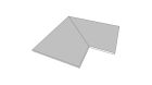 Carrelage en Gres cerame Tiber Natural Accessori per piscina e giardino Margelle arrondie (1/2 rond) angle int. complet (2 pieces) antiderapant