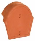 Fronton petit modele pour faitiere pureau variable a emboitement rabat 90° universelle terre cuite Paysage - long. 27 cm x larg. 27 cm